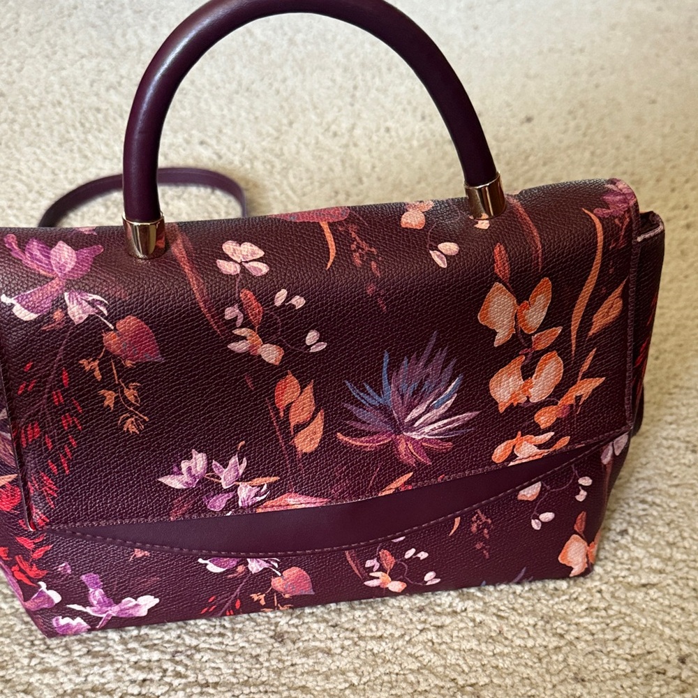 A New Day Burgundy Floral Crossbody Bag - Picture 3 of 3
